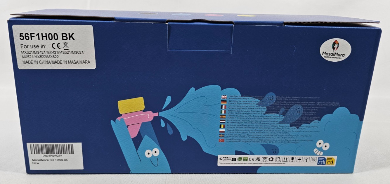 56F1H00 4x Toner Cartridges for Lexmark MS321 MS421 Black Cyan Magenta Yellow