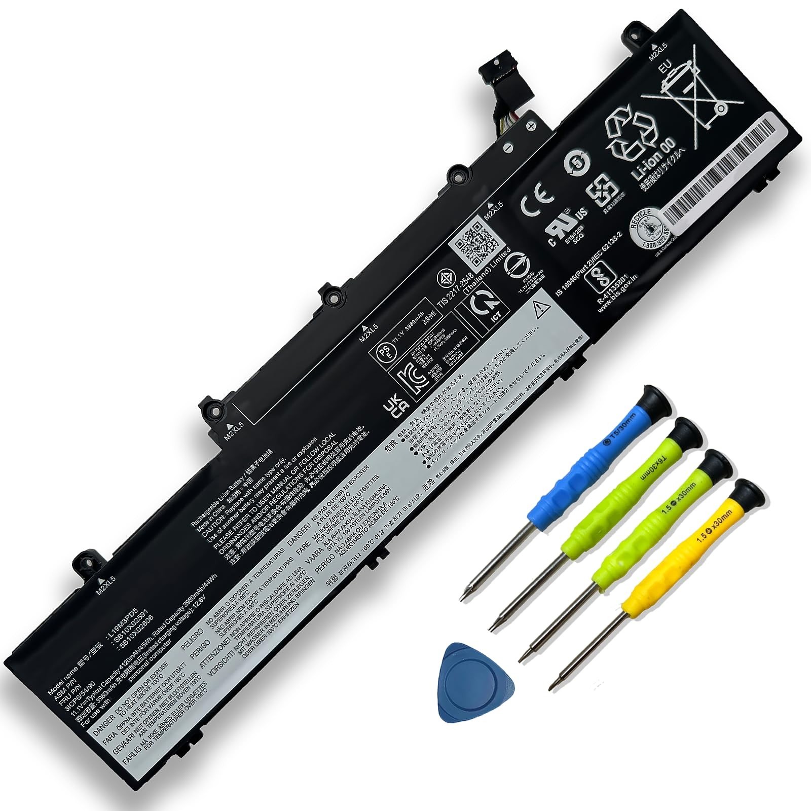 45Wh Laptop Battery Replacement for Lenovo ThinkPad E14 E15 Gen 2 & 3, 11.1V, 41