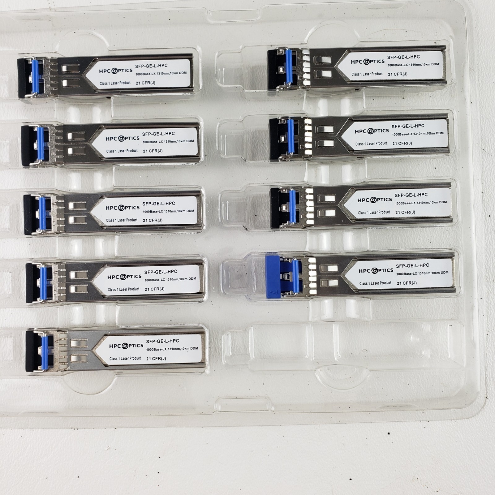 HPC Optics Cisco Compatible SFP-GE-L-HPC 1000BASE-LX SFP Transceiver Lot of 9