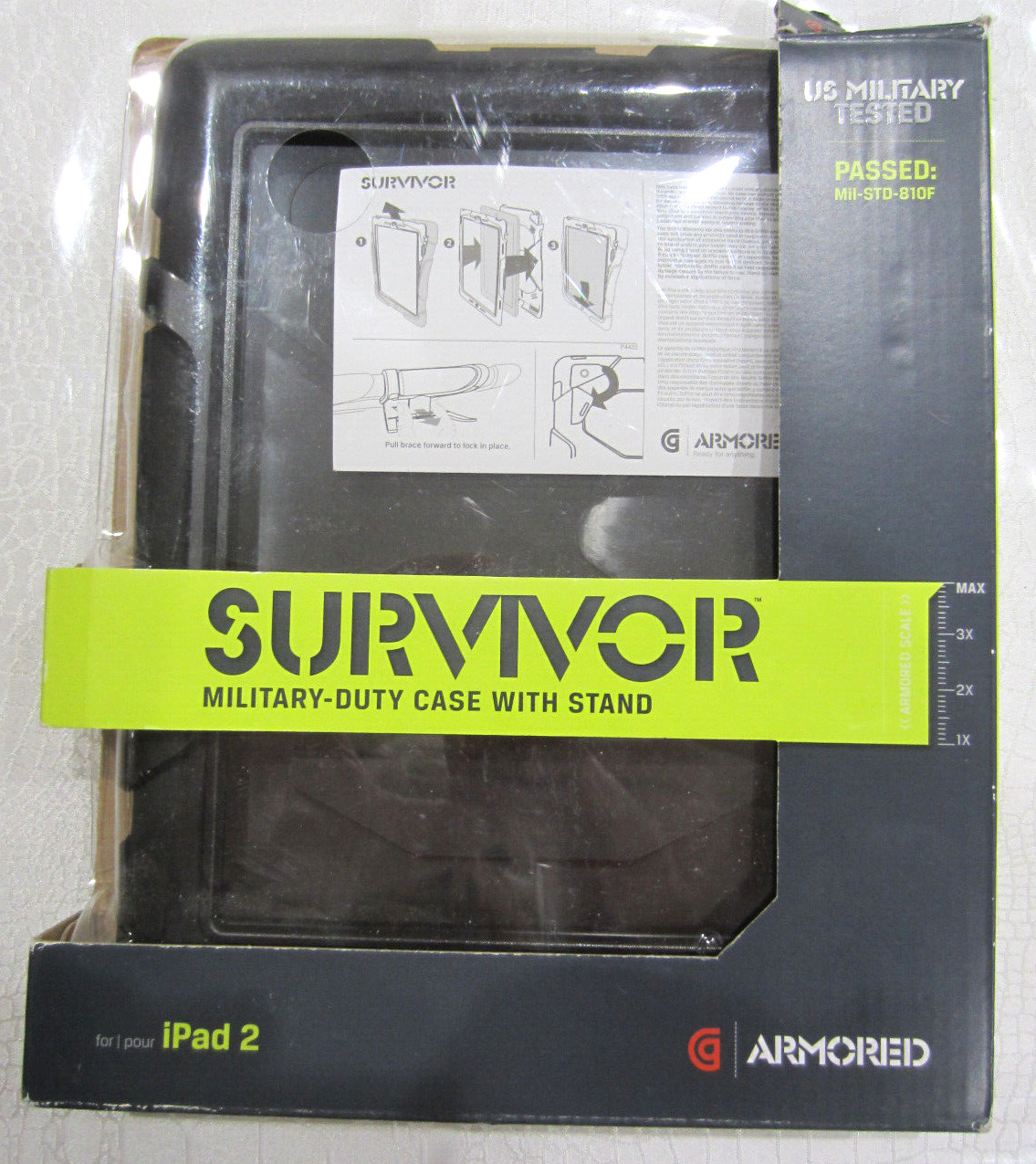 Griffin Survivor Armored Military Duty Case for iPad 2 Black GB02480  item 1189