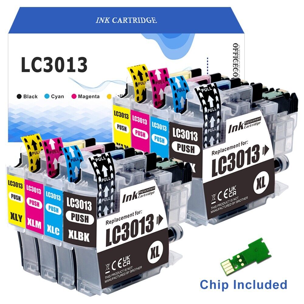 8pk LC3013 XL Ink Cartridges for Brother MFC-J491DW J497DW MFC-J895DW J690DW