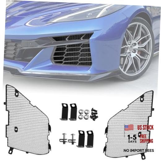 Upgraded Front Radiator Guards Grille for Corvette C8 Stingray Large