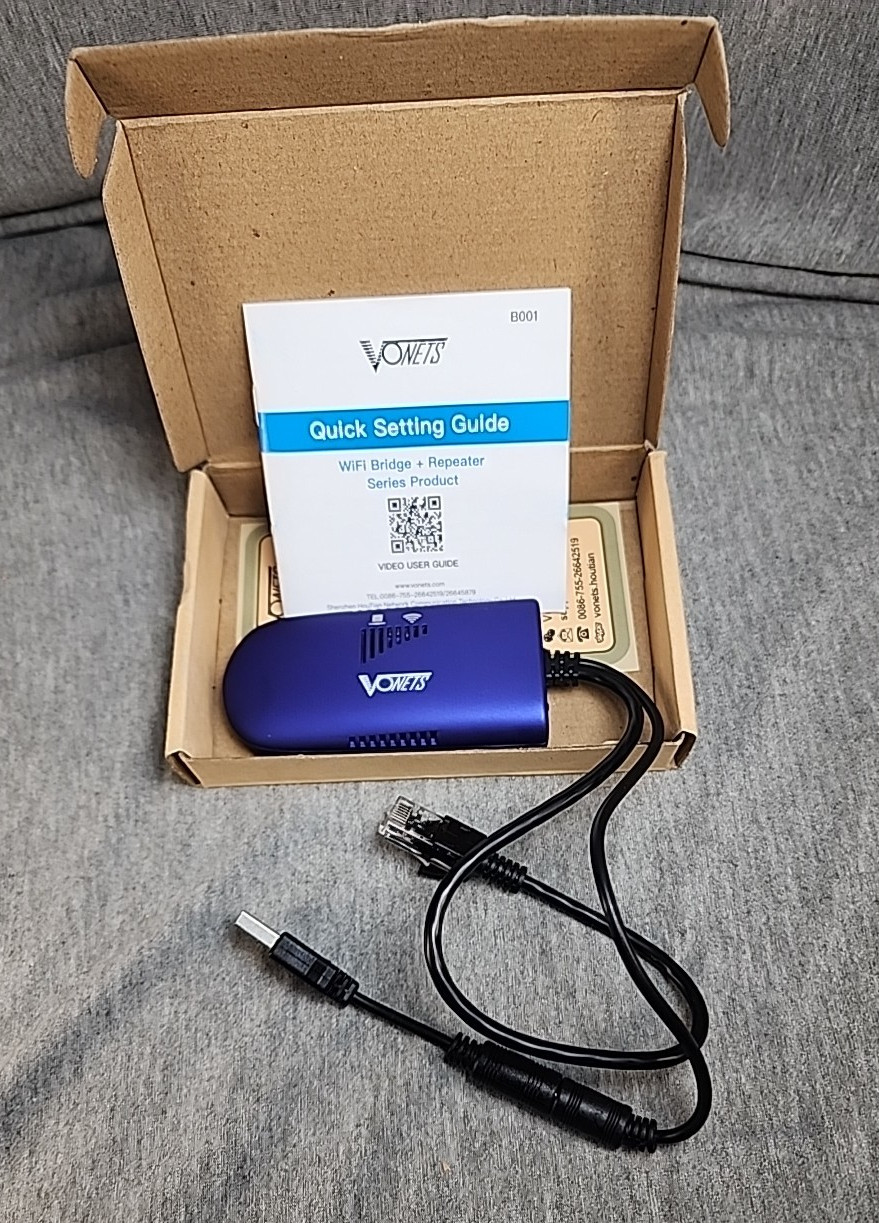 VONETS High Performance Wi-Fi Repeater Bridge VAP 11G - 300 Open Box