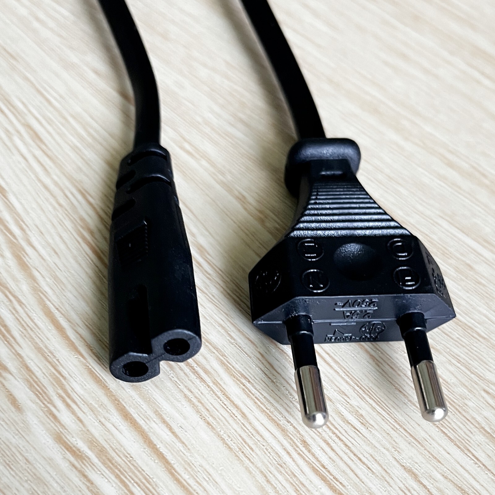 2Prong AC power cord  2.5A 250V~2Pin EU Europe Plug  cable for charger printer