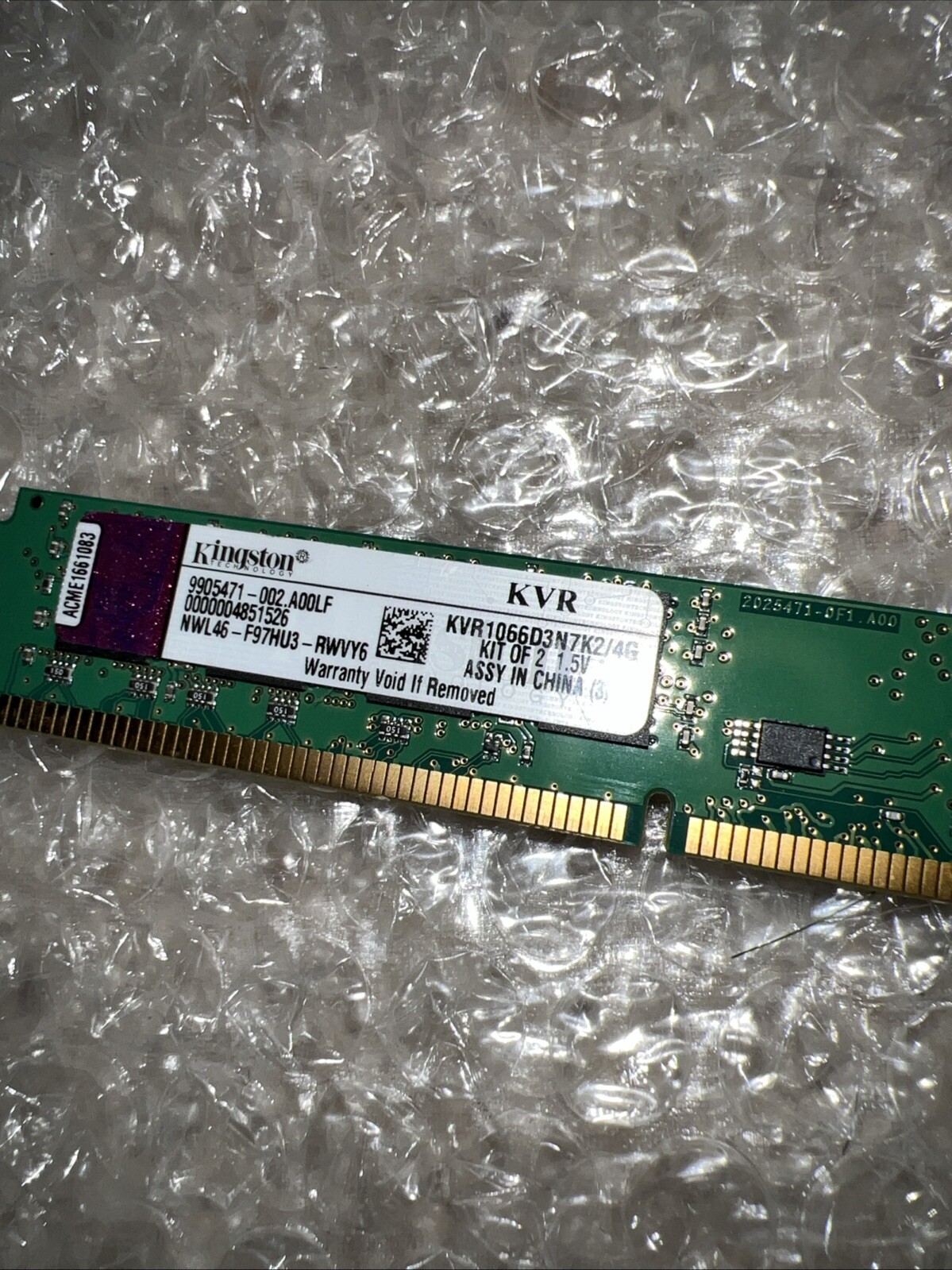KINGSTON KVR1066D3N7K2 /  4G