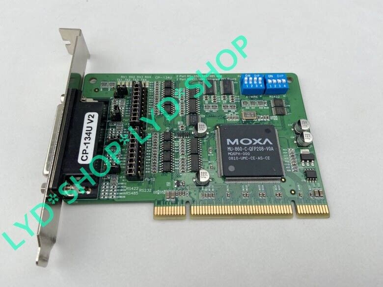 1PC USED MOXA CP-134U V2 4-port RS-422/485 PCI multi-serial card