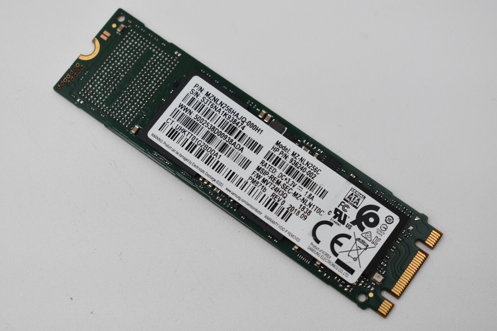 HP MZ-NLN256C 256GB SSD M.2 936240-002