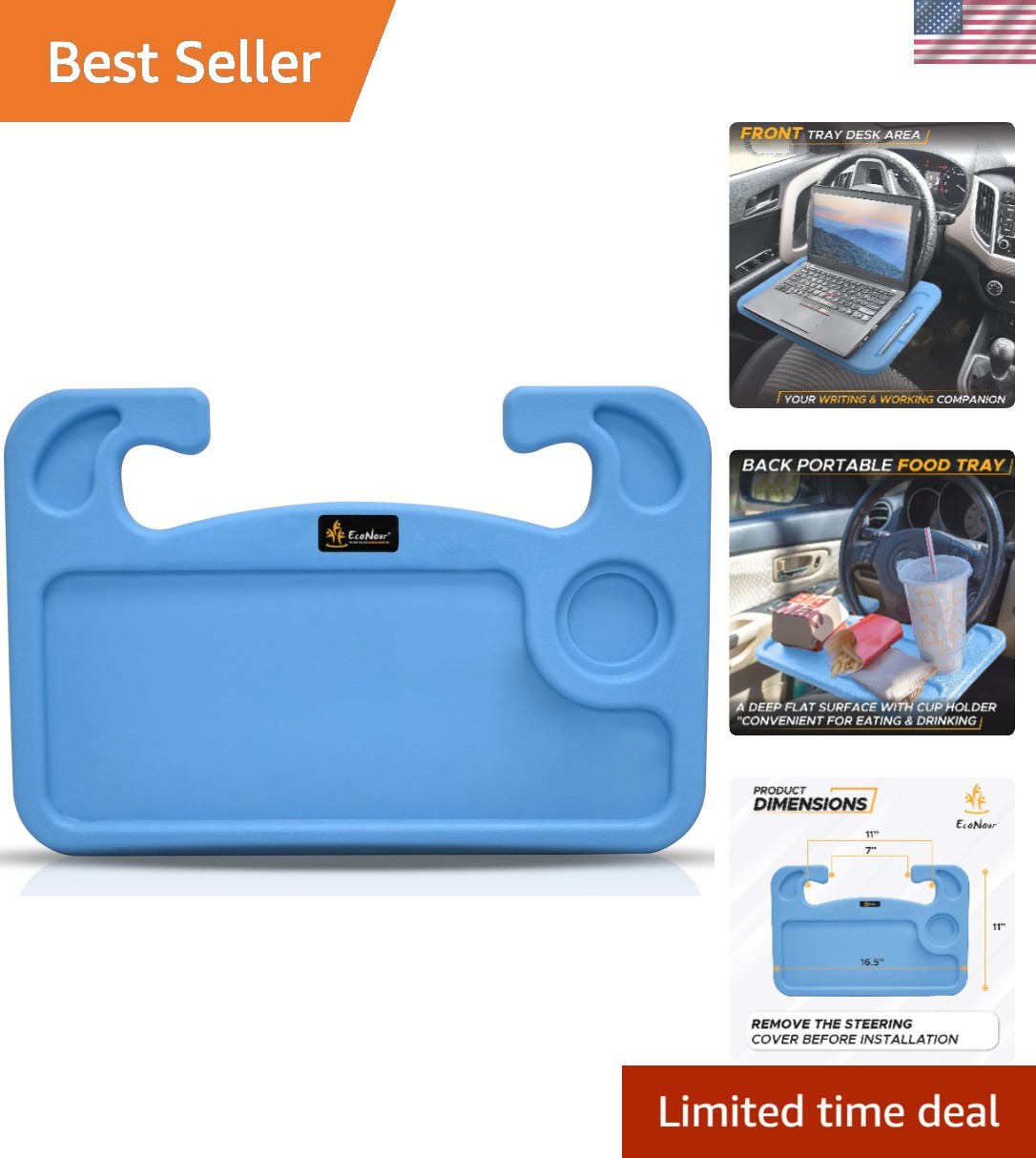 Compact Modern Car Steering Wheel Tray: Lightweight and Functional for Travel