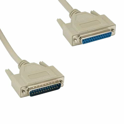 Kentek 3' DB25 Male/Female Serial Parallel SCSI RS-232 Printer Extension Cord