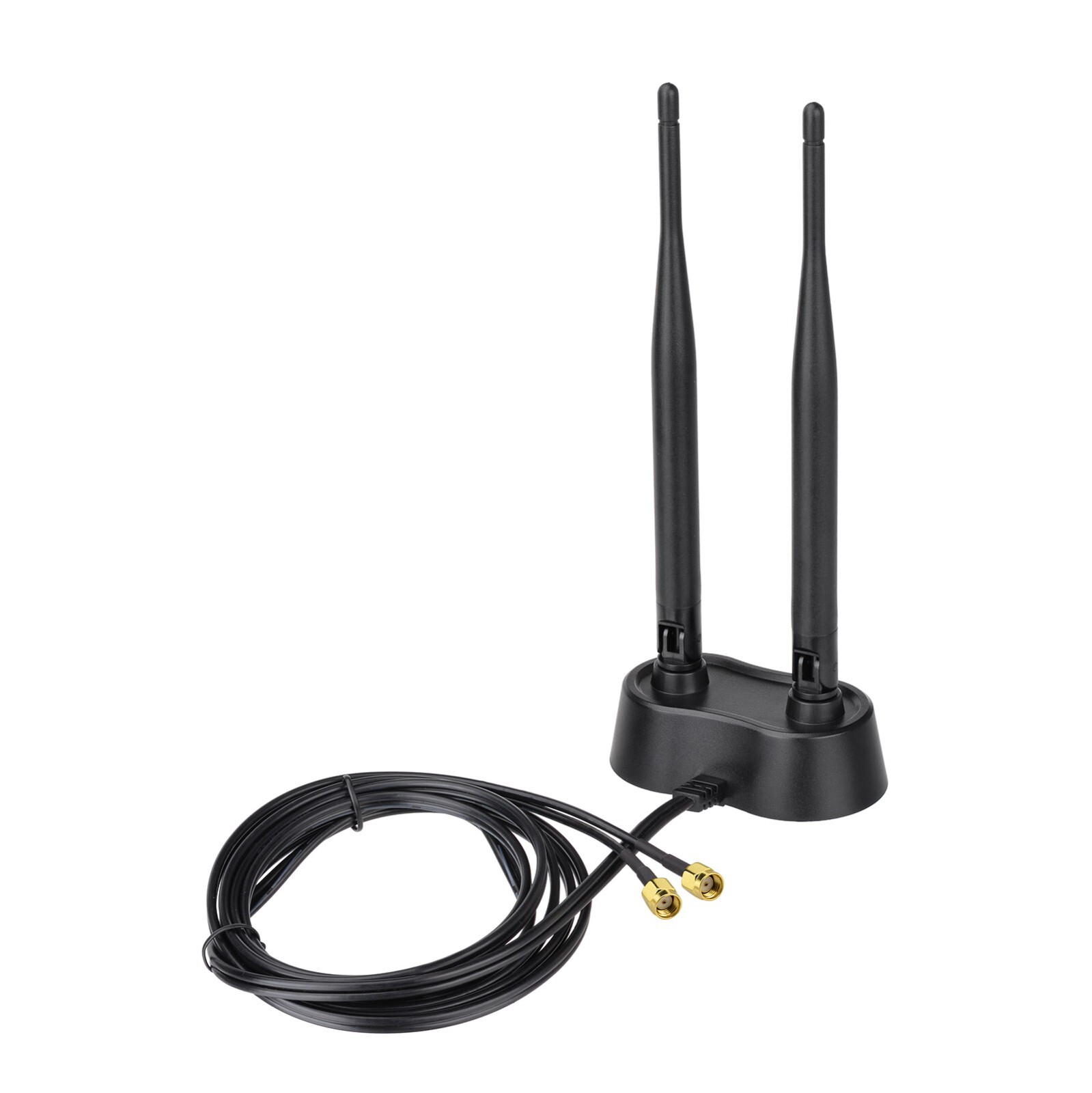 Dual Band WiFi Antenna 6dBi 2.4/5GHz Magnetic Base with Dual RP-SMA 2m Cable