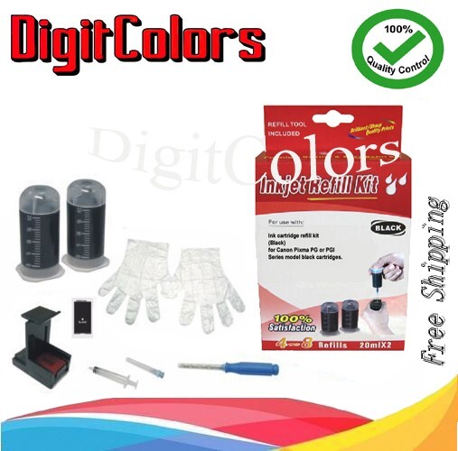 DC Cartridge Refill ink bottle Kit tool box for Canon PG-260xl PG260  P Black  