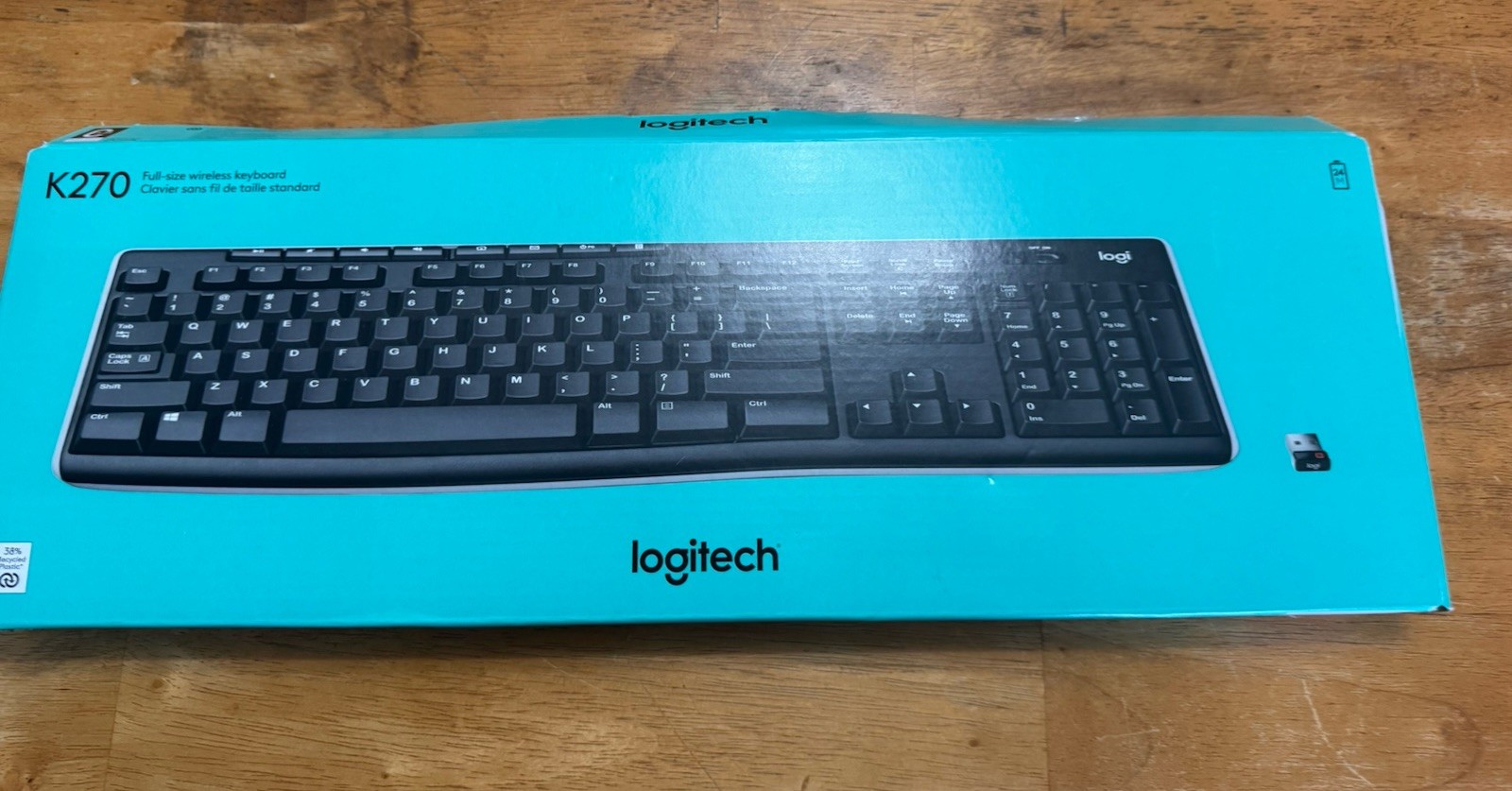 Logitech K270 Wireless Keyboard PC/MAC Includes Unifying Receiver 920-003051