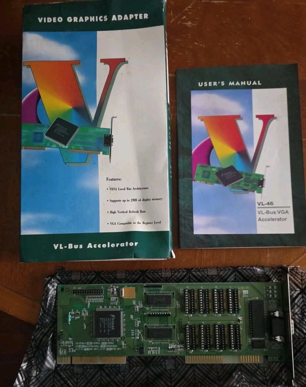 VINTAGE VL-BUS ACCELERATOR VL-46 VIDEO GRAPHICS ADAPTER W MANUAL