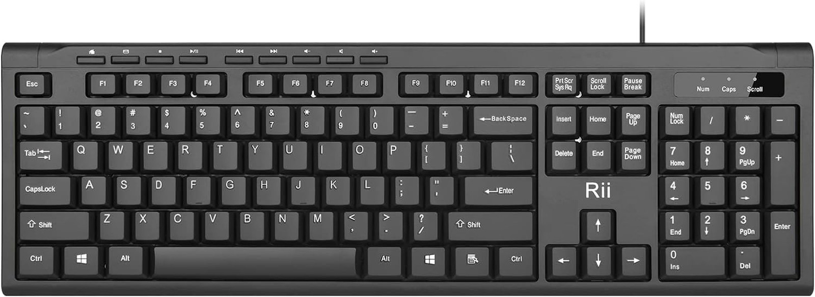 RK907 Ultra-Slim Compact USB Wired Keyboard for Mac and Pc,Windows 10/8 / 7