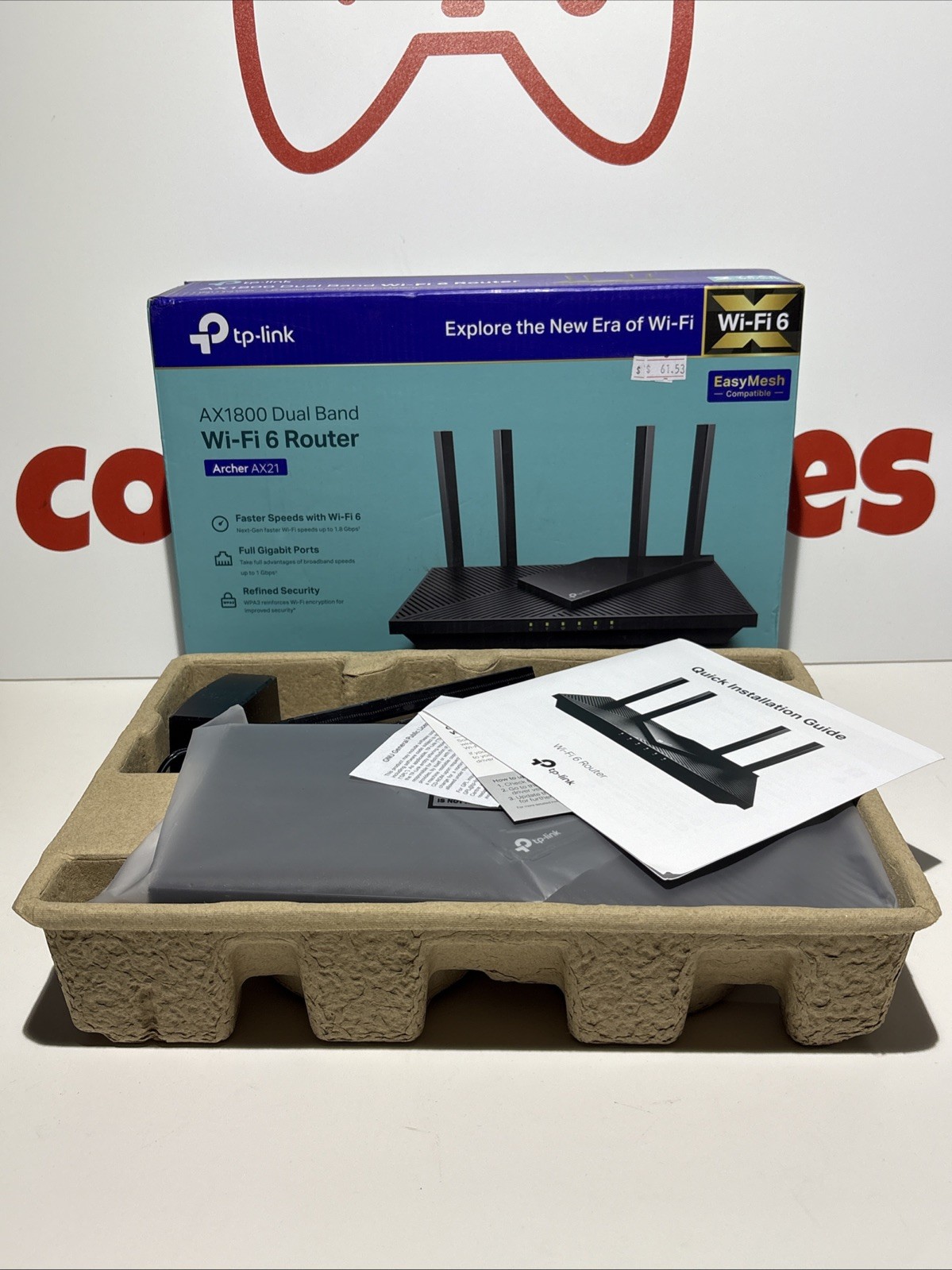 TP-Link AX1800 Works with Alexa Dual Band Gigabit Router - Black