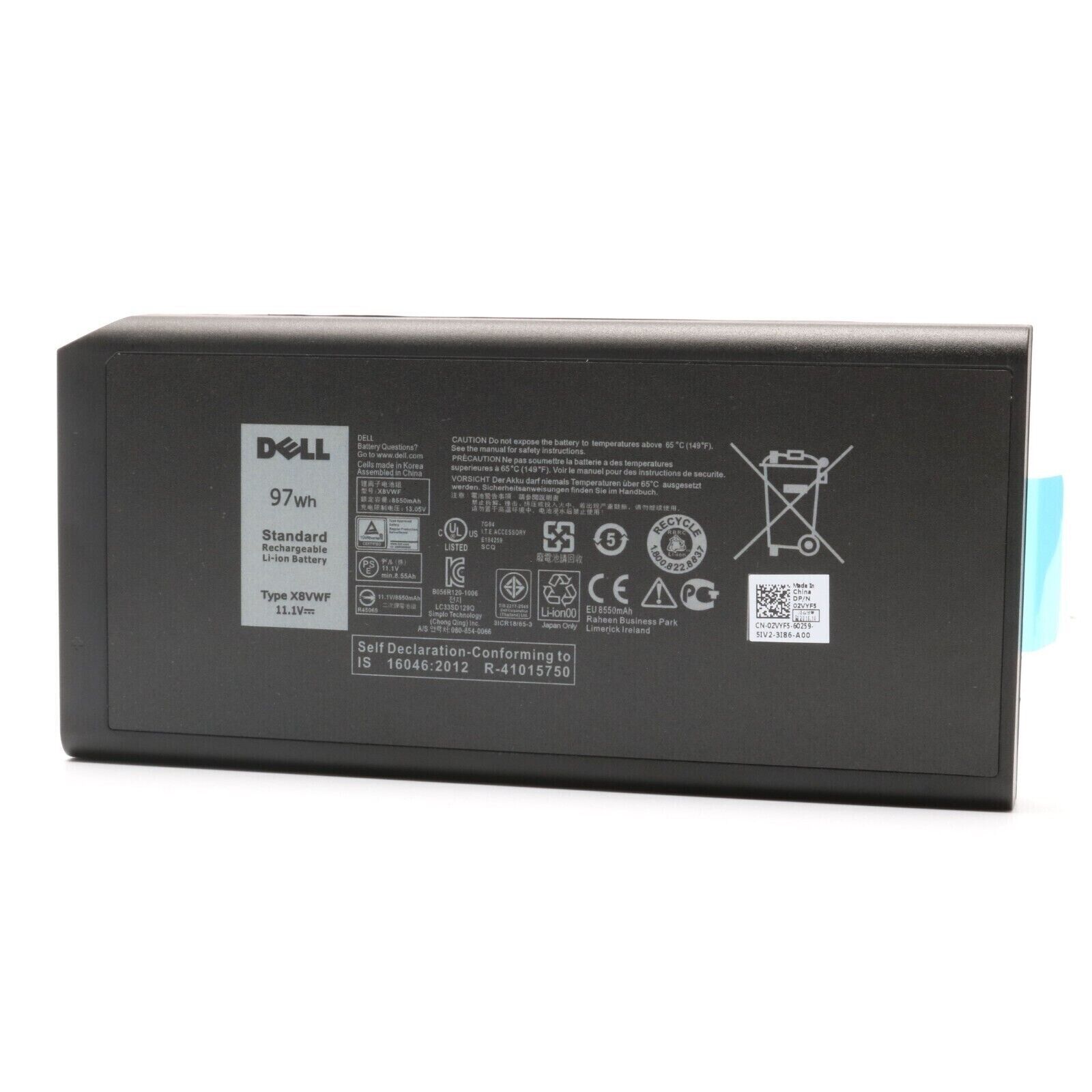 NEW Genuine 97Wh X8VWF Battery For Dell Latitude 14 5404 7404 4XKN5 DKNKD CJ2K1