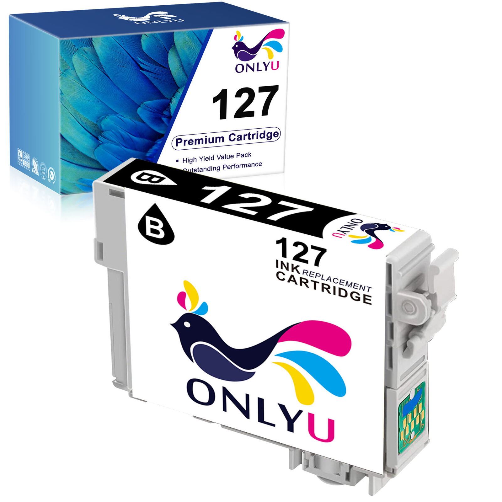 1-5PK Compatible for Epson 127 Ink Cartridge WorkForce 545 630 633 635 645 840