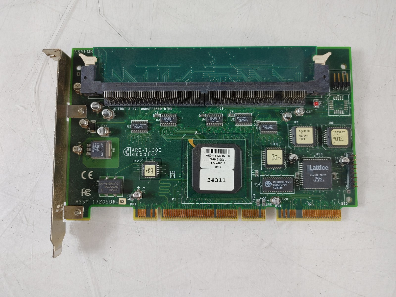 Vintage Adaptec ARO-1130xA-C PCI-X 16 MB PCI SCSI Controller RAID Card