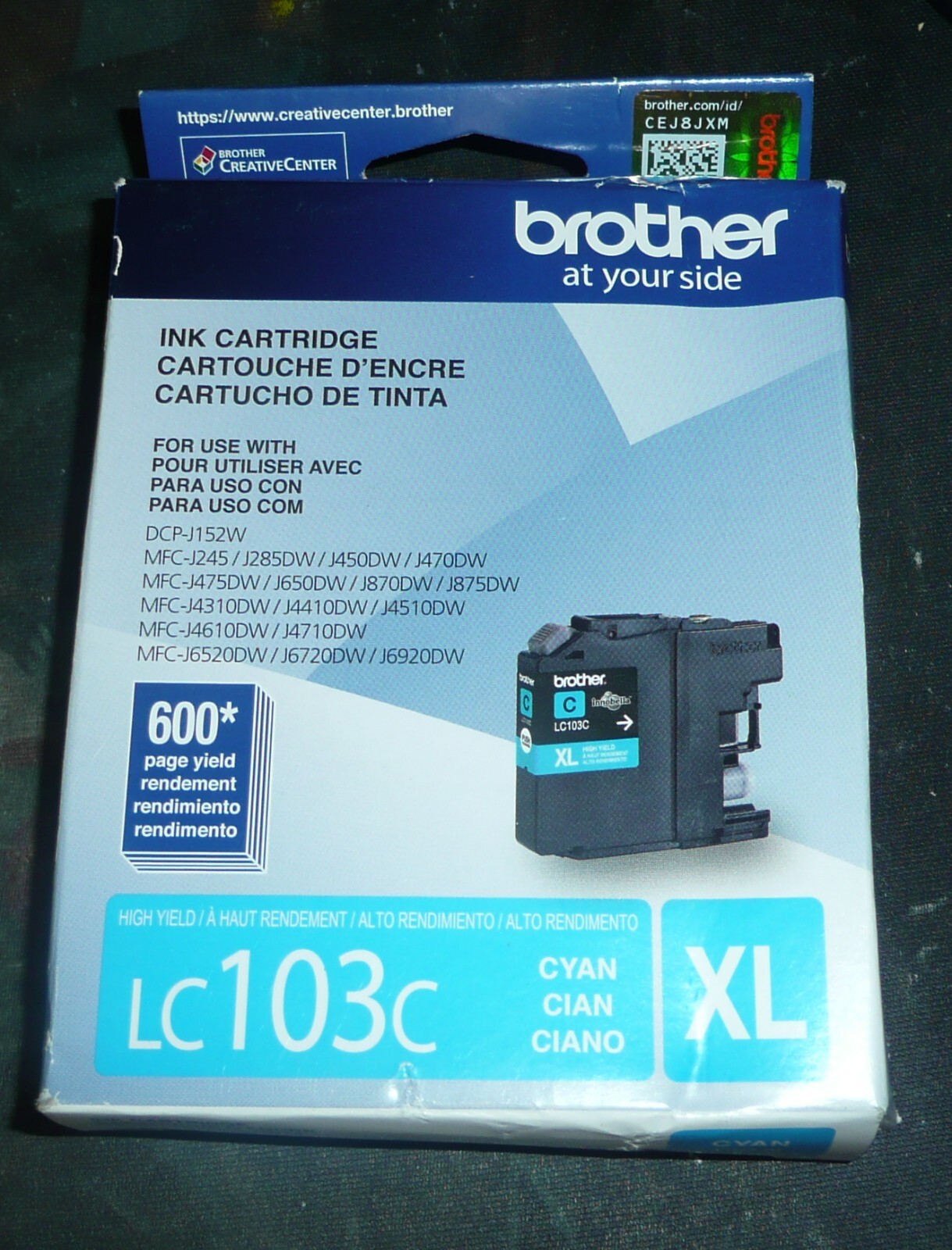 GENUINE Brother Cyan LC103C XL Ink Cartridges 2023 