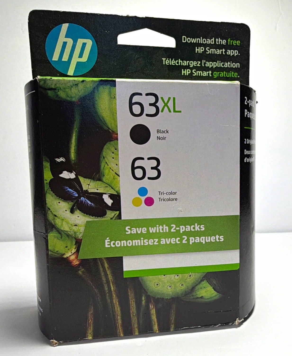 HP Genuine OEM Original 63XL Black+63 Tri-Color Ink 2-Pack Sealed 08/26