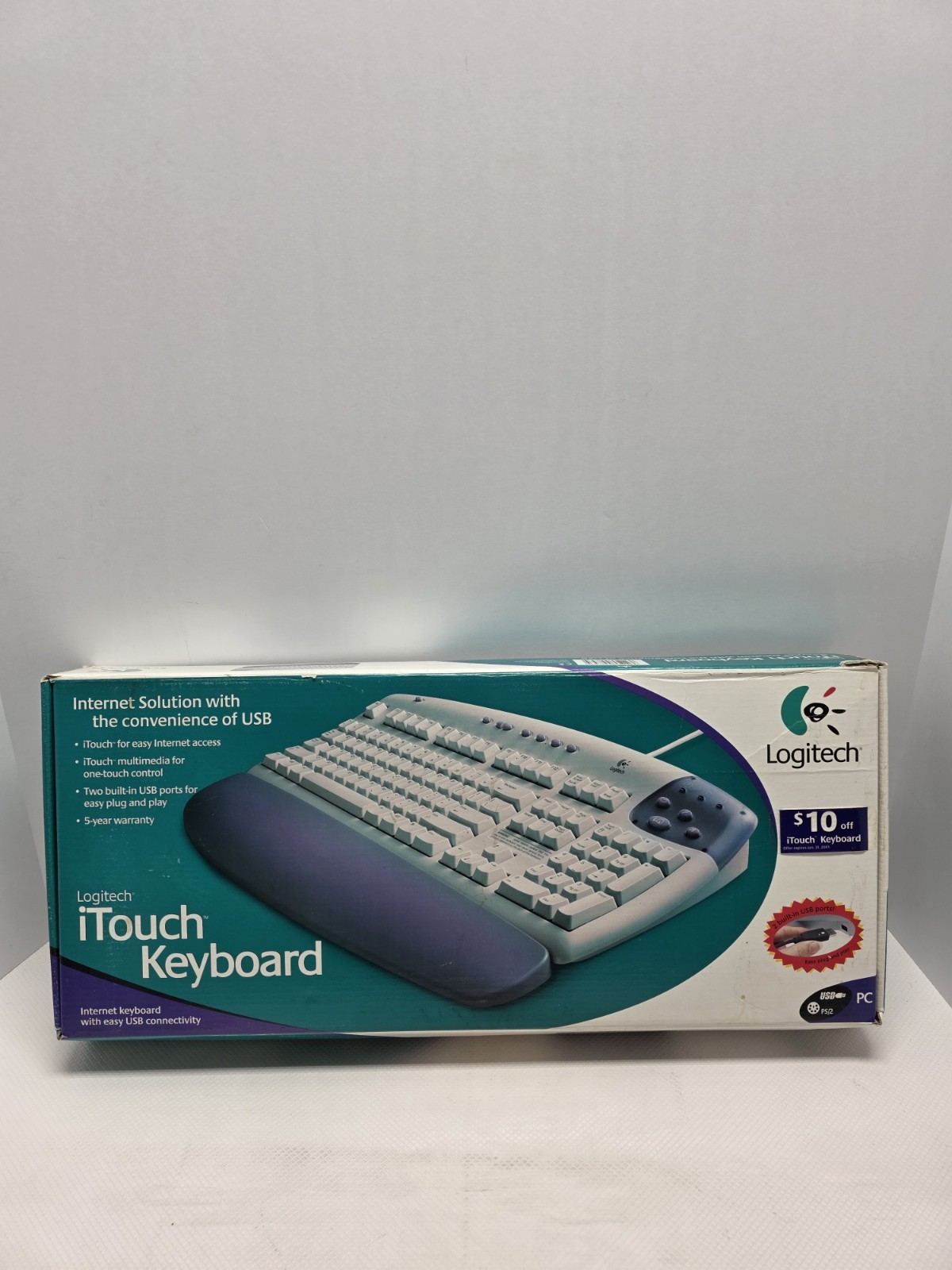 Logitech iTouch Keyboard USB Wired Multimedia Internet Keyboard Y-BC9 Gray