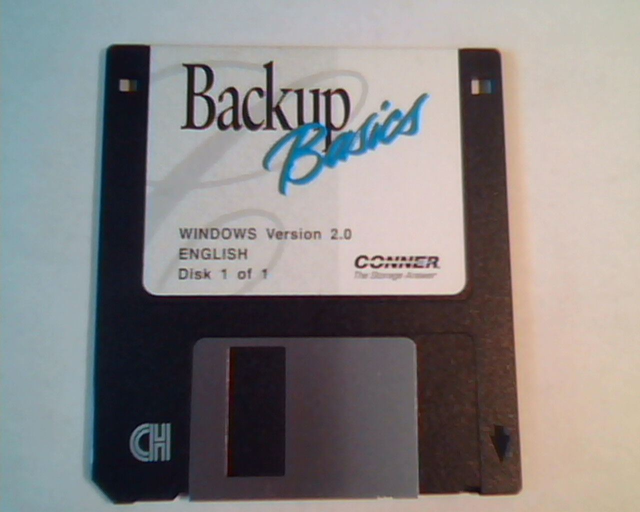 Floppy Disk Conner Backup Basics Version 2.0 english - vintage tape drives 3.1