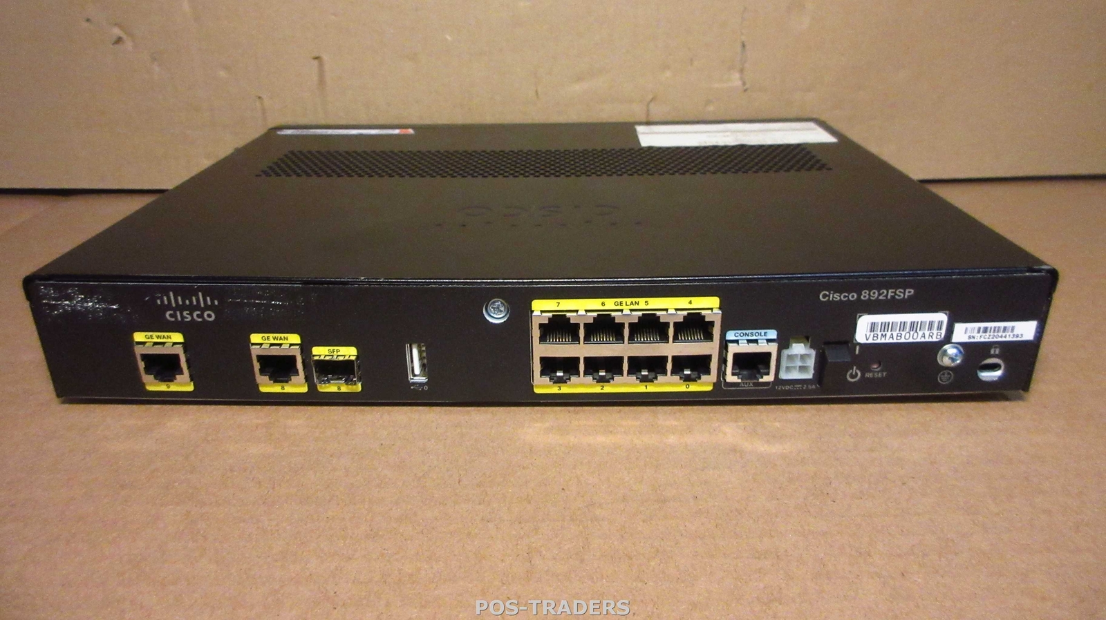 Cisco 892FSP V02 C892FSP-K9 Router 2x GE/SFP High Performance Security 8x GE LAN