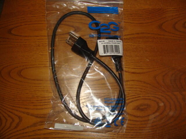 C2G 03129 3FT UNIVERSAL POWER CORD 
