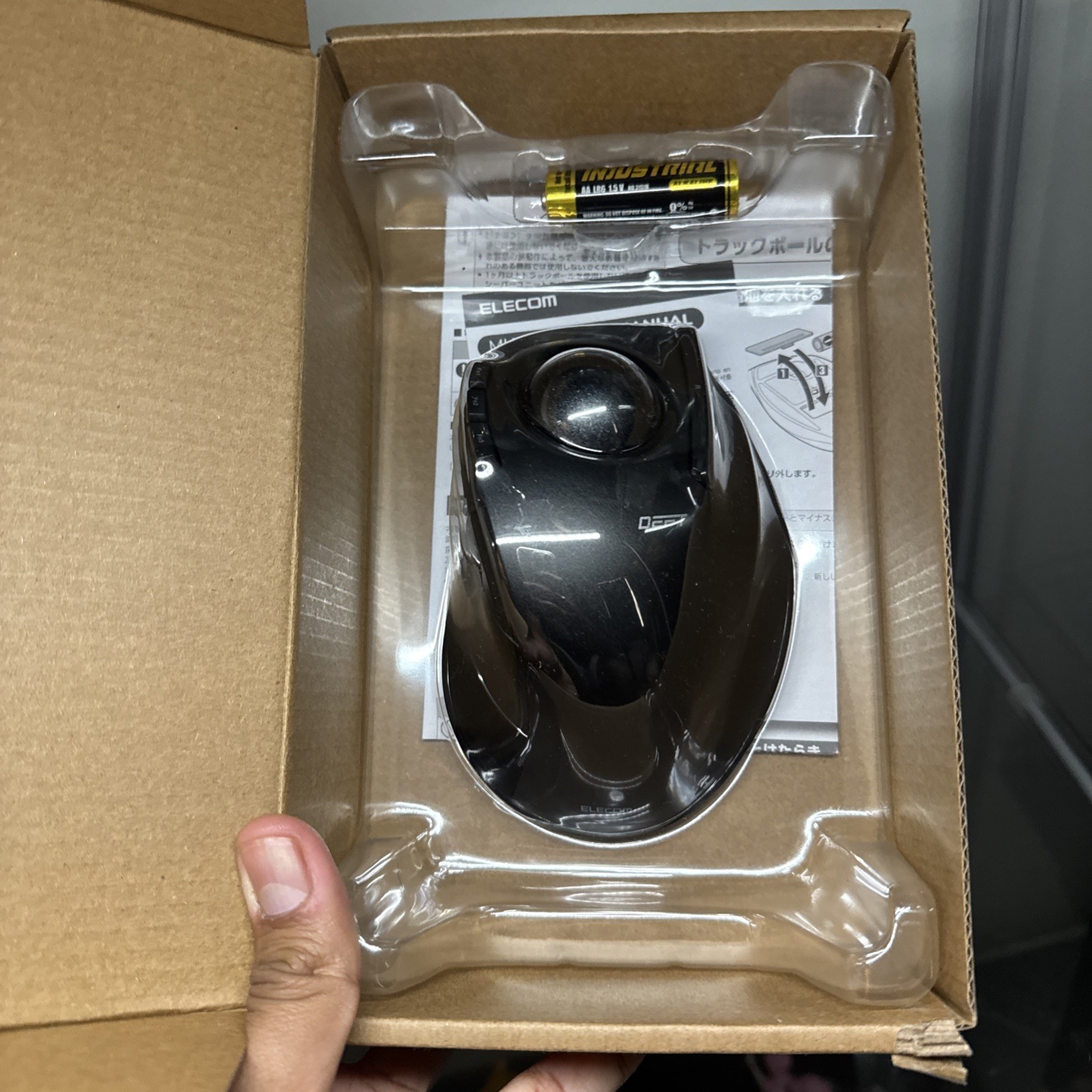 Elecom Deft M-DT1DR Black Gaming Wireless Trackball Mouse With Receiver