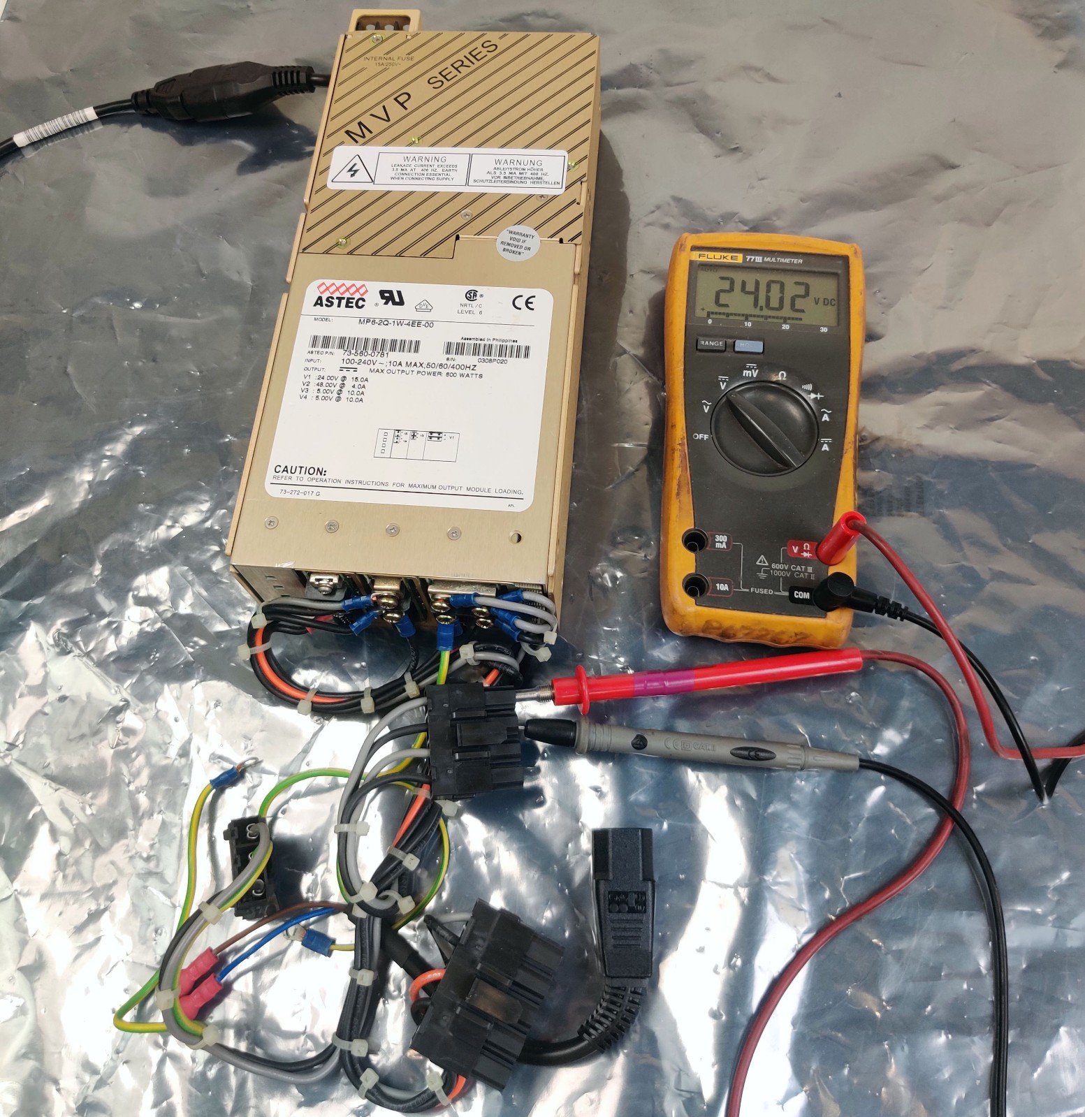 Astec 600W Power Supply 10A MVP Series MP6-2Q-1W-4EE-00 for Thermo Surveyor MSQ