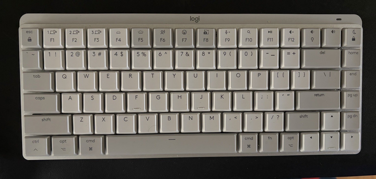 Logitech Master Series MX Mechanical Mini for Mac Wireless Keyboard - Pale Gray