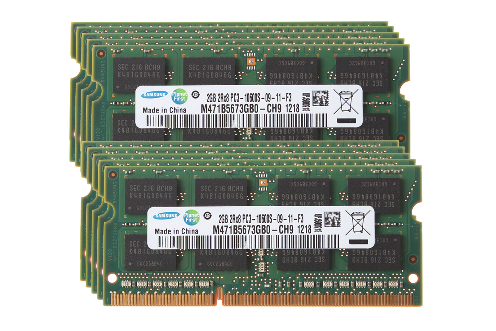 20GB Samsung 10x 2GB DDR3 1333MHz PC3-10600S 204PIN SODIMM Laptop Memory RAM #N
