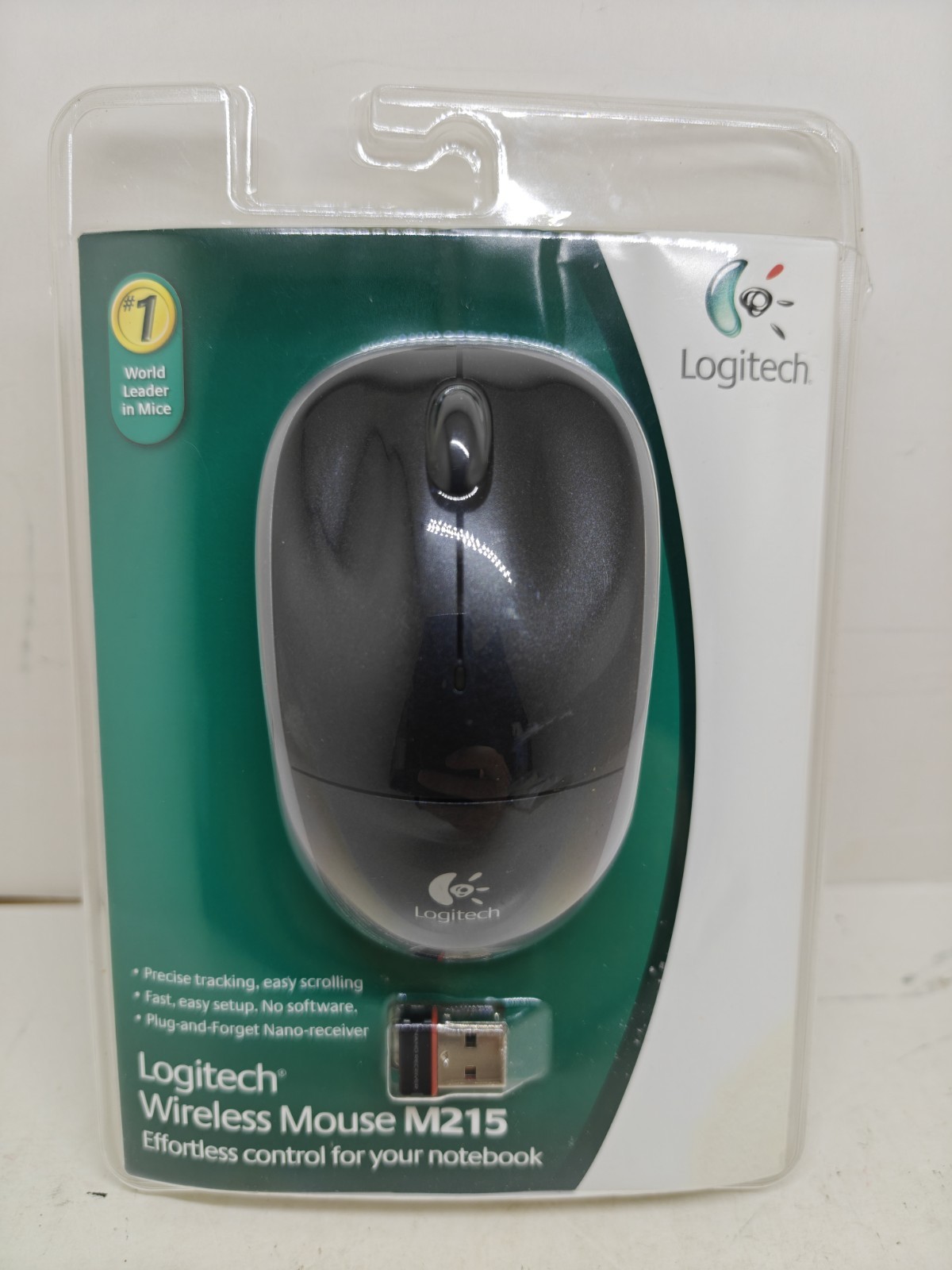 Logitech 2.4GHz Wireless Mouse M215 Rare New Black