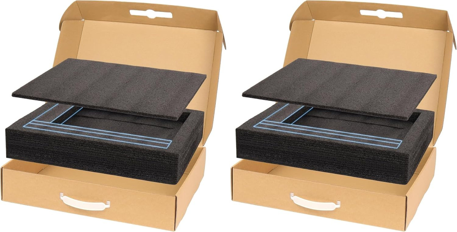 Laptop Shipping Box with Foam Protection, Secure Mailer for up to 17 Inch Laptop