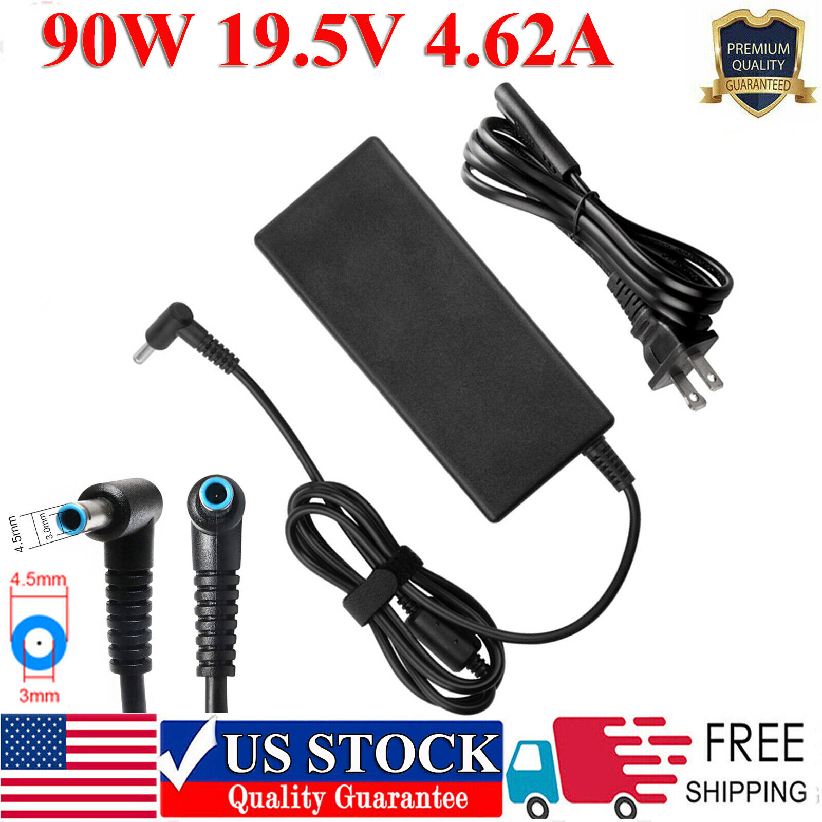 100%New For HP Pavilion Envy Beats Audio Laptop Blue Tip Pin Charger Power Cord