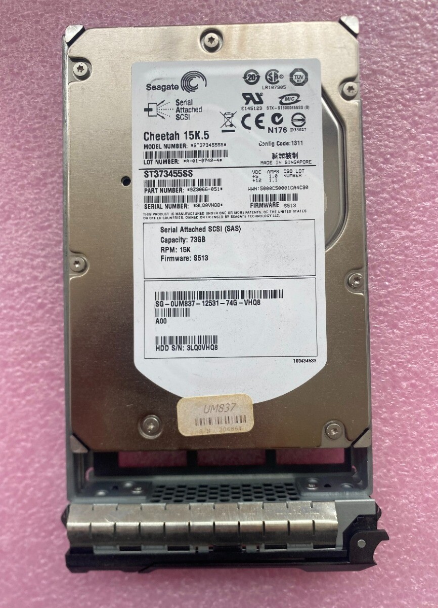Seagate Cheetah ST373455SS 73GB SAS / 16MB Cache 15000RPM 3.5" Caddy inc