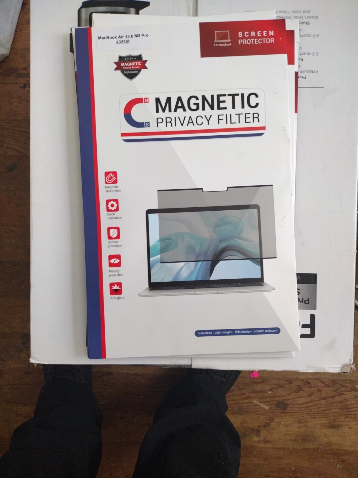Magnetic Privacy Filter Frameless Lightweight Thin Design Scratch Resistant...