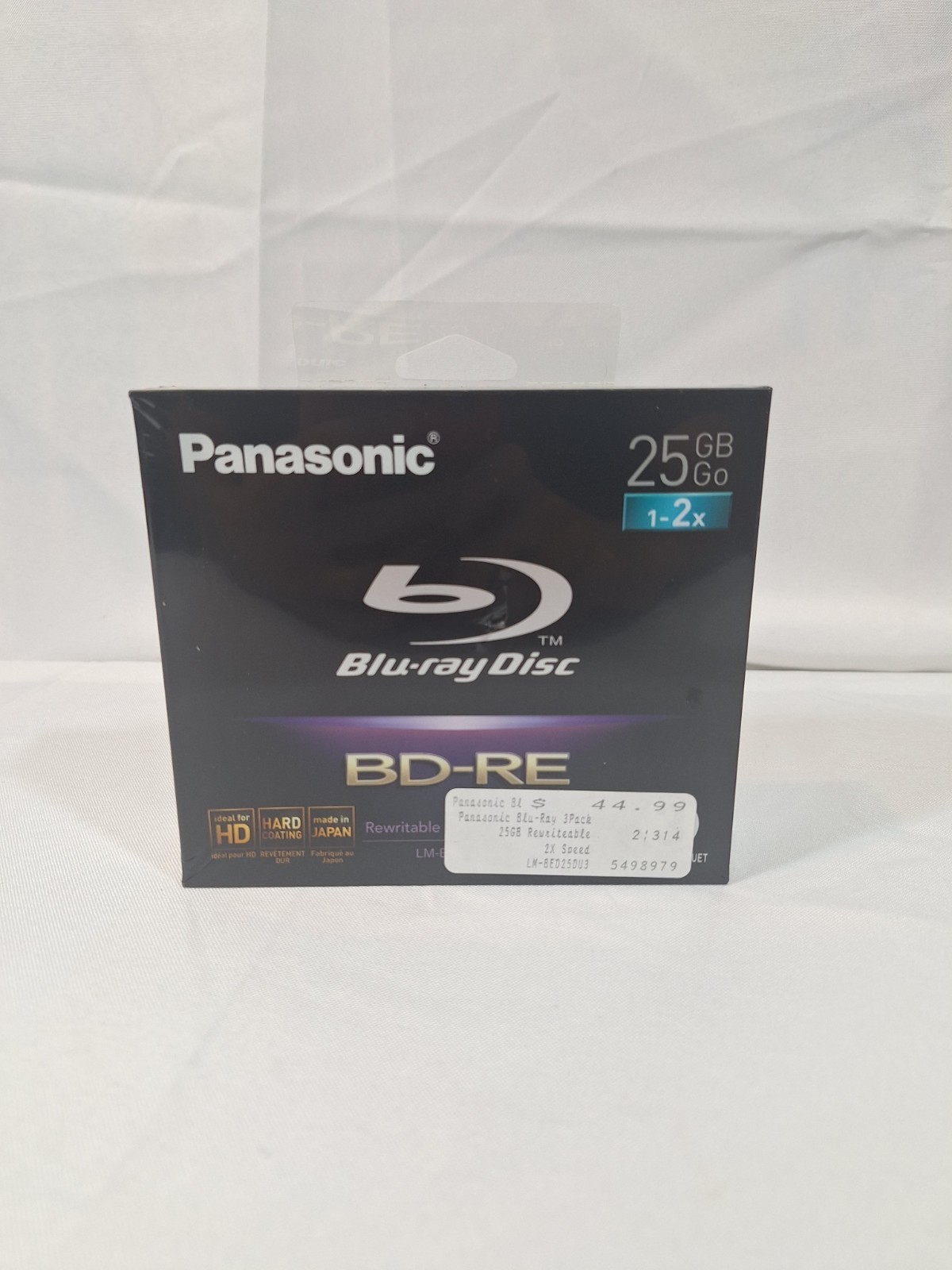 Panasonic BD-RE 25GB Blu-Ray Rewritable Disc 3-pack - New, Sealed Full HD