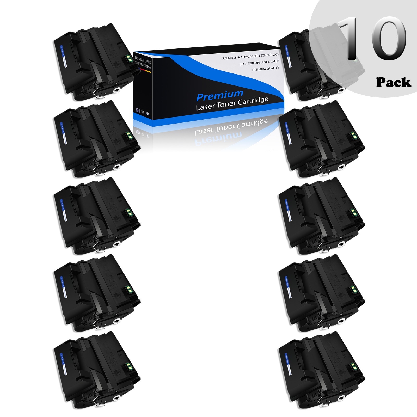 10PK Q5945A 45A Black Toner Cartridge For HP LaserJet M4345 M4345x M4345xm MFP