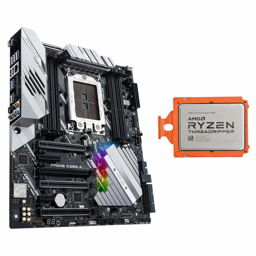 ASUS PRIME X399-A E-ATX+AMD Threadripper 1920X 12 -Core 3.5GHz , Workstation PC