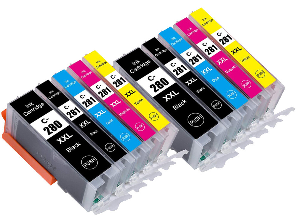 10Pk Premium Ink Cartridges works for PGI 280 CLI 281 Canon TR7520 TR8520 TR8620