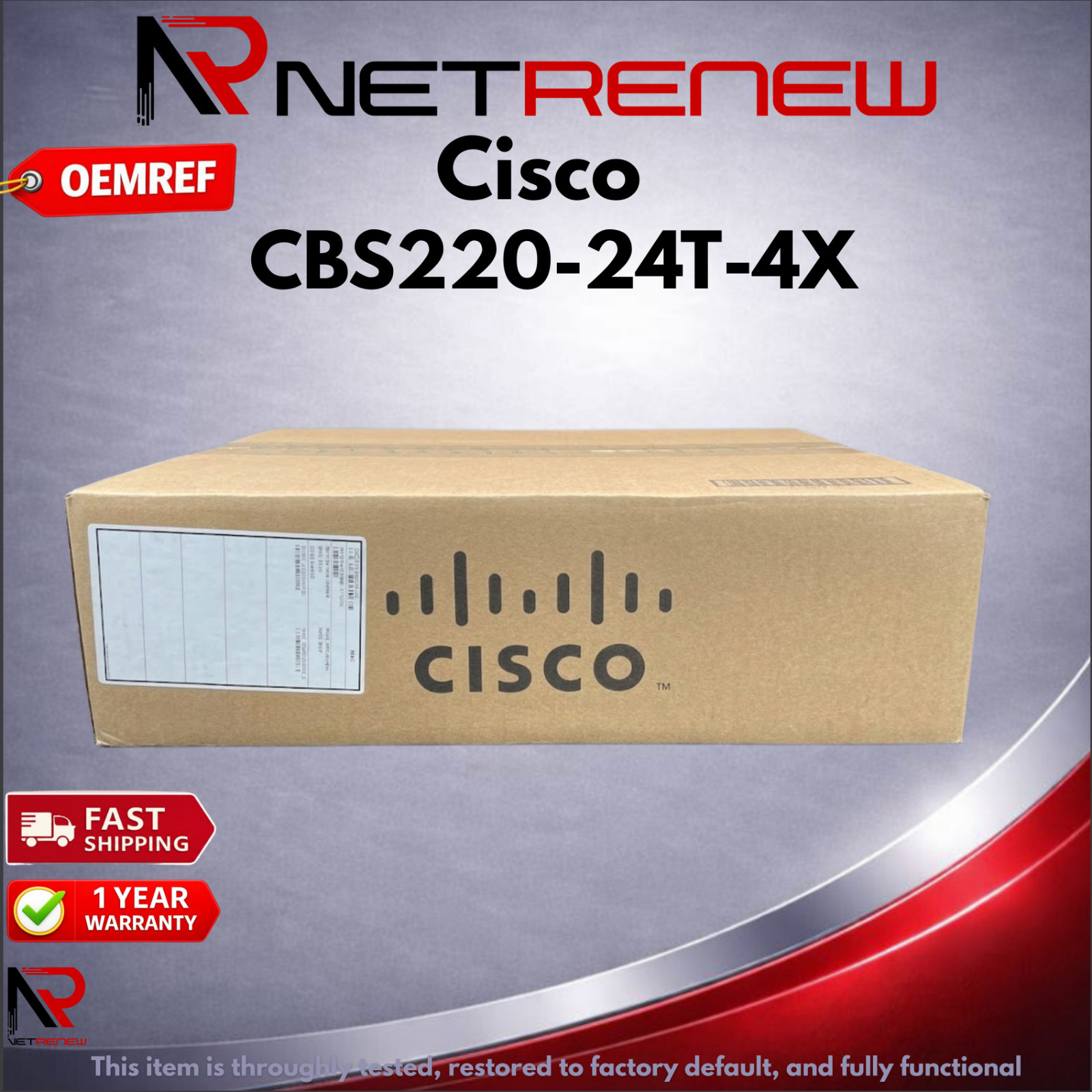 Cisco Refresh CBS220-24T-4X  Gigabit Managed Network 24 Port Switch