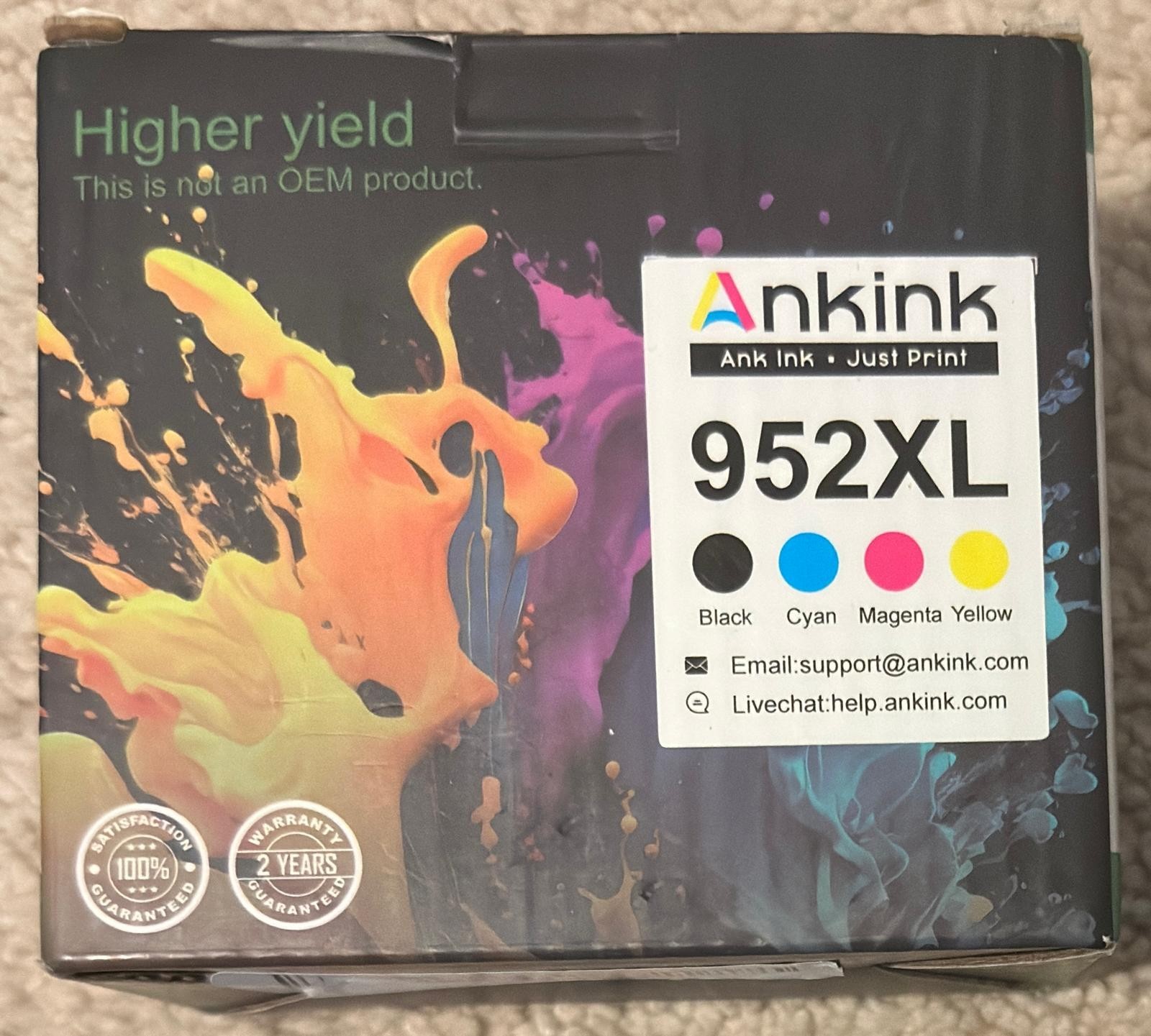 952 XL Ink Cartridges Compatible for HP 952xl Tri-Color Combo Pack Fit for 8710