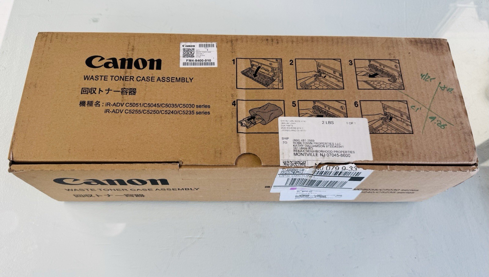 Genuine Canon FM4-8400-010 ImageRunner Advance C5051 C5045 Waste Toner NEW QTY