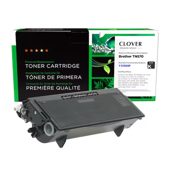 Clover TN570 Black Compatible Toner For Brother HL 5140 DCP 8040 MFC 8440D 8640D