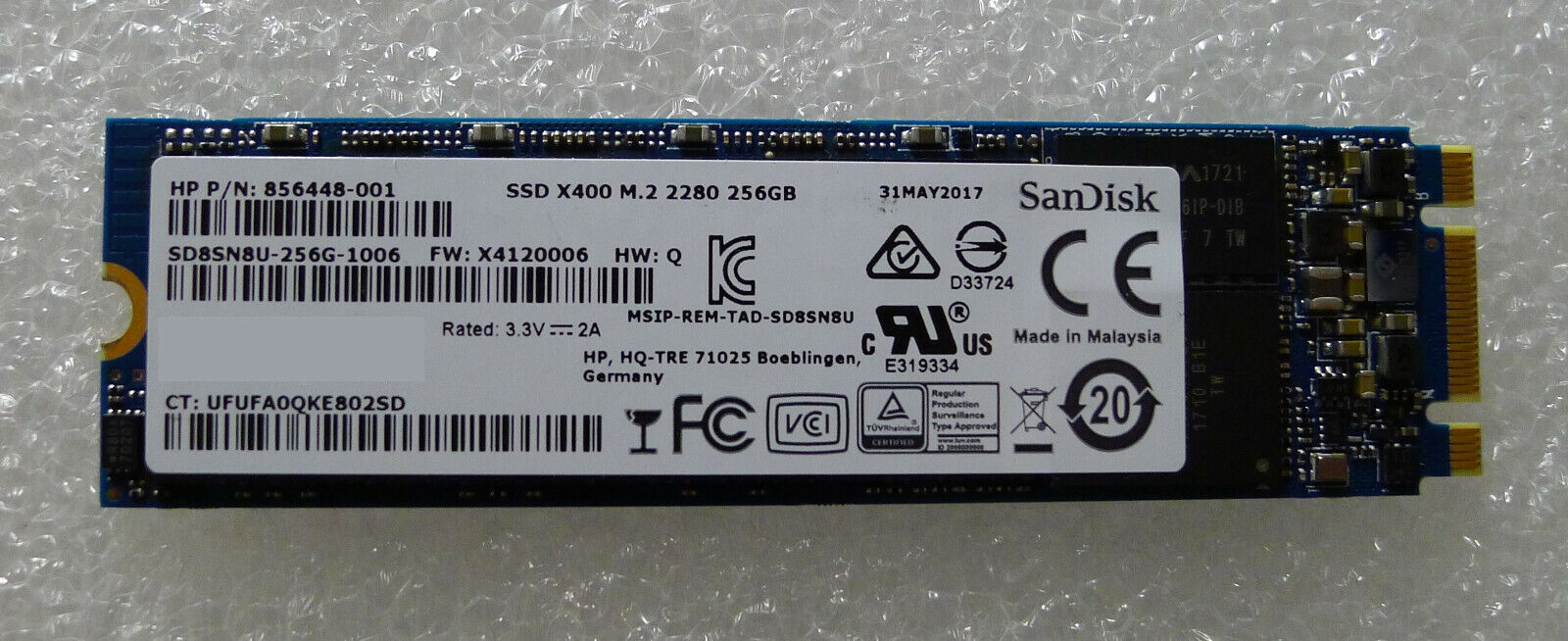 SanDisk SSD X400 M.2 2280 256GB