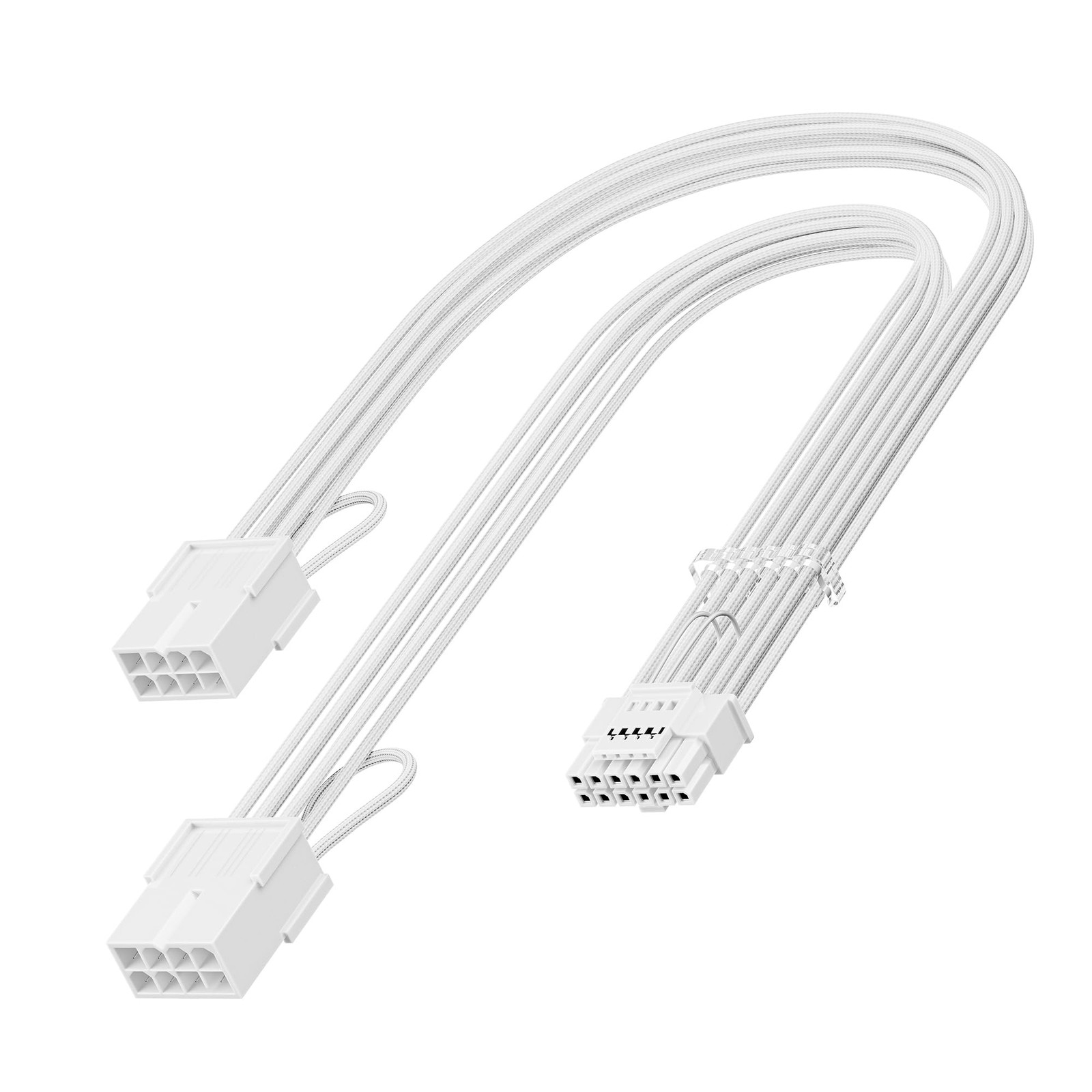 12V-2x6 Adapter Extension Cable, 12VHPWR, PCIE 5.1, White