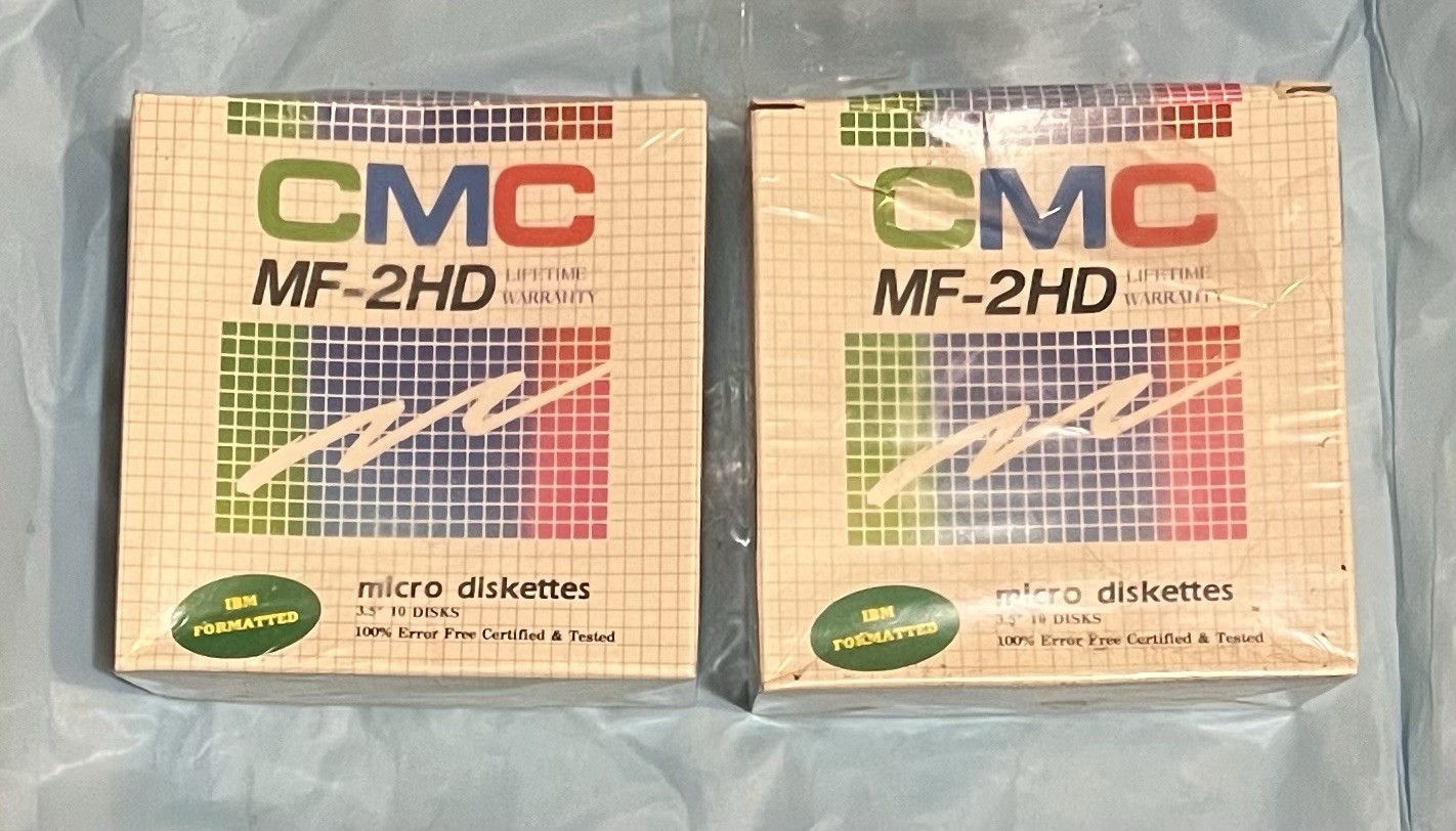 CMC Vintage Double Sided Floppy 3.5" Formatted 1.2MB Sealed