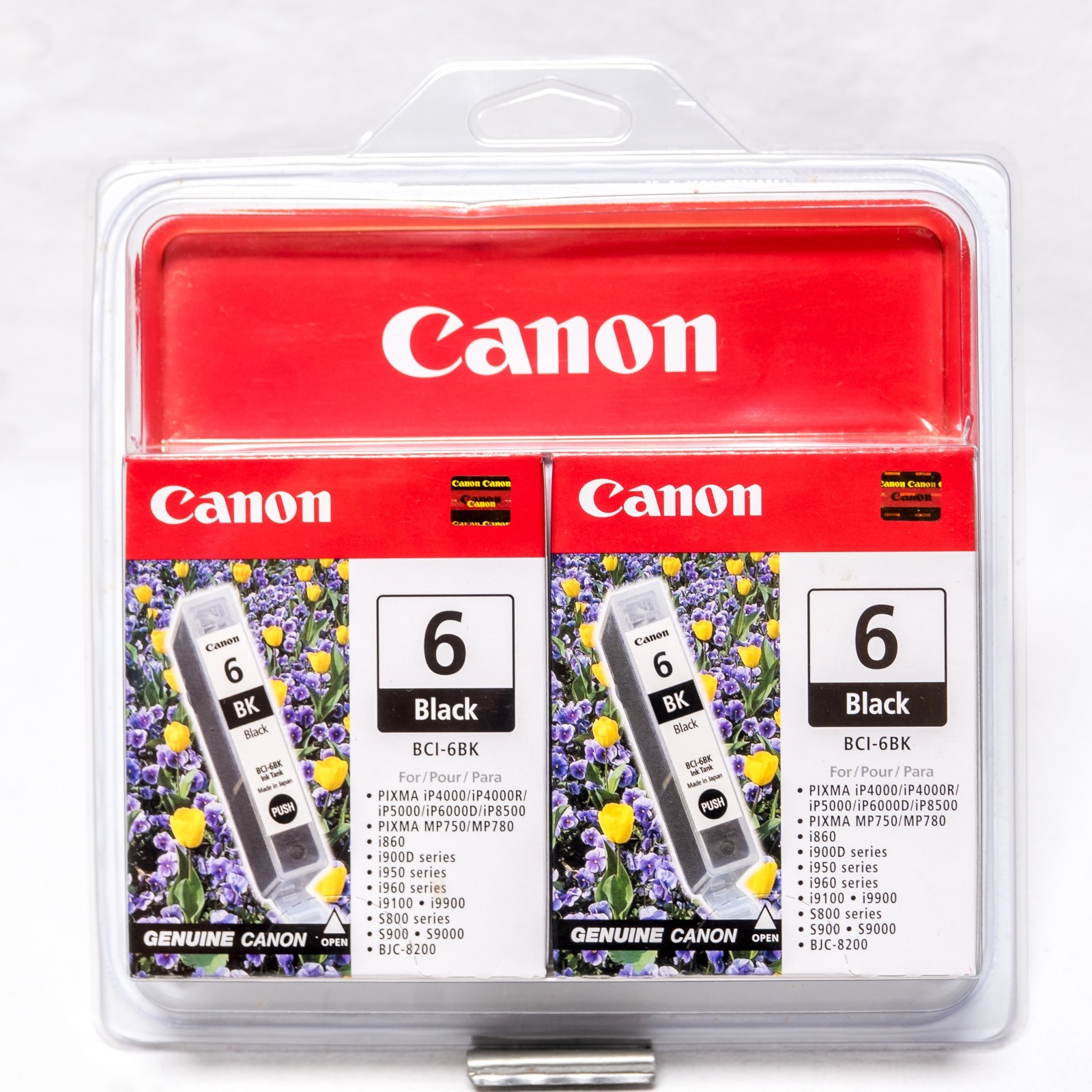 Genuine Canon BCI-6BK Black Ink Cartridge 2-Pack (Multi-Pack), New Sealed