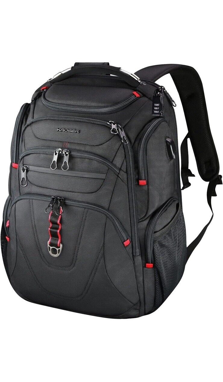 KROSER TSA Friendly Travel Laptop Backpack 17.3 inch XL Computer Water-Repellent